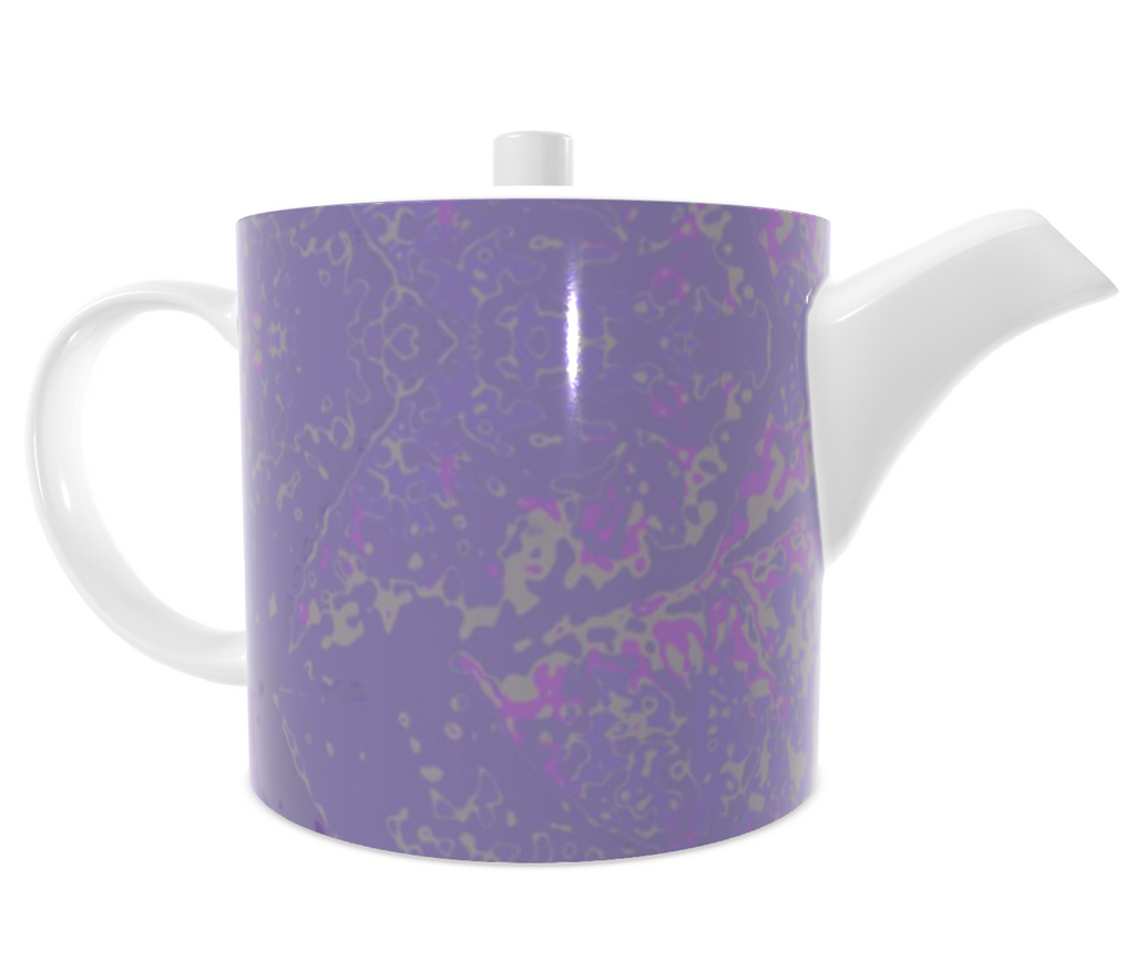 Purple Leaf Bone China Teapot