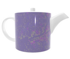 Purple Leaf Bone China Teapot