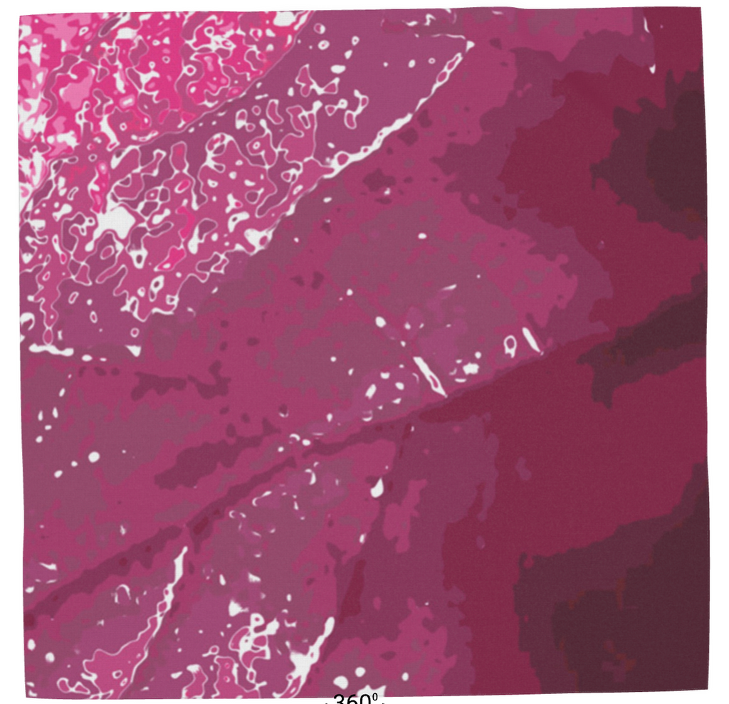 Pink Leaf Scarf Wrap or Shawl
