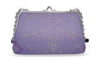 Purple Leaf Flat Frame Bag