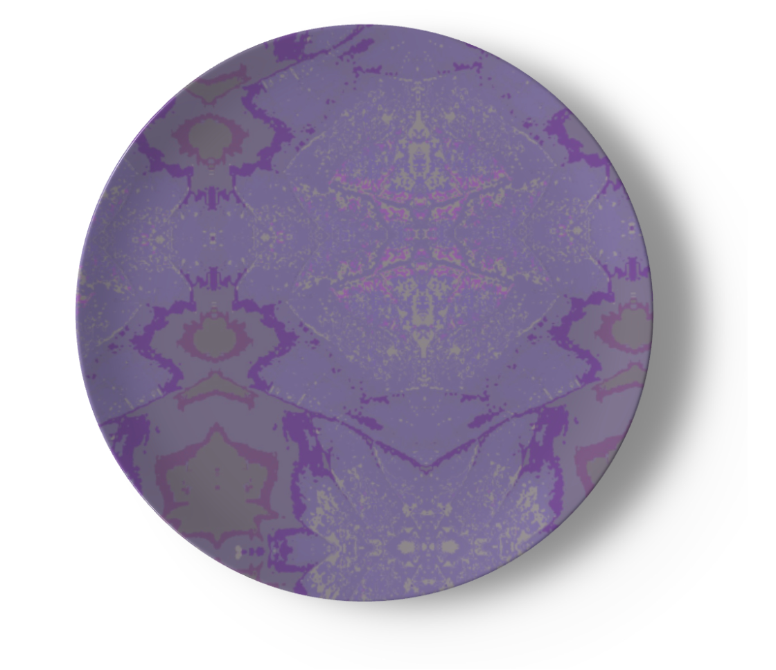 Purple Leaf China Plates