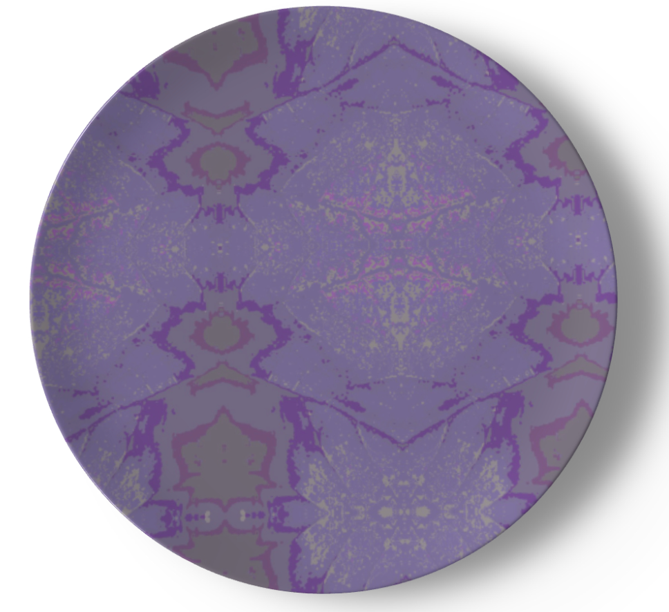 Purple Leaf China Plates