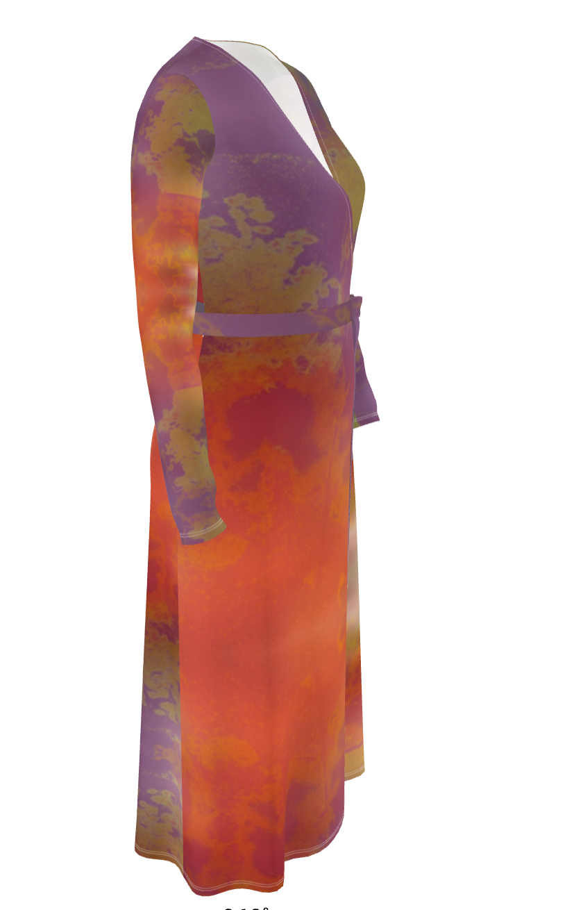 Neon Shade Wrap Dress