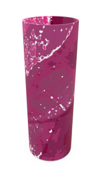 Pink Leaf Glass Vase