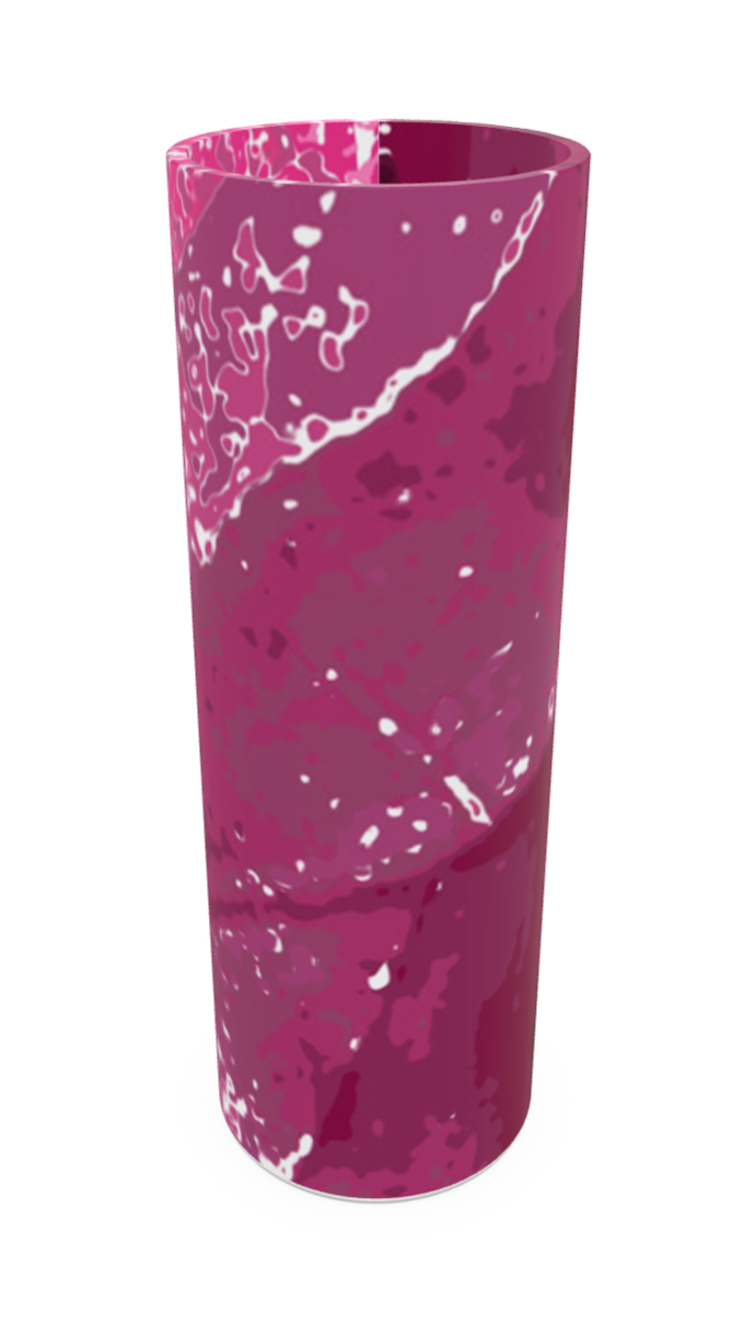 Pink Leaf Glass Vase