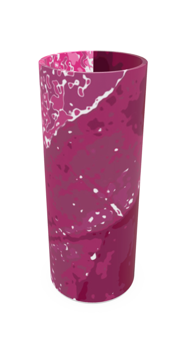 Pink Leaf Glass Vase