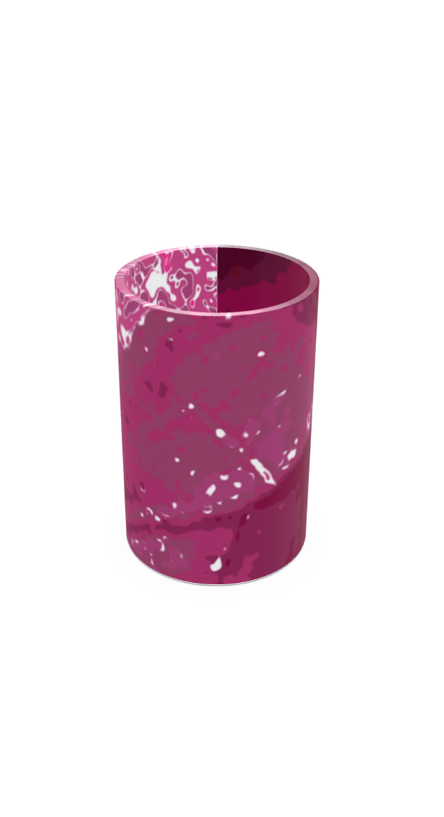 Pink Leaf Glass Vase