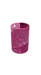 Pink Leaf Glass Vase