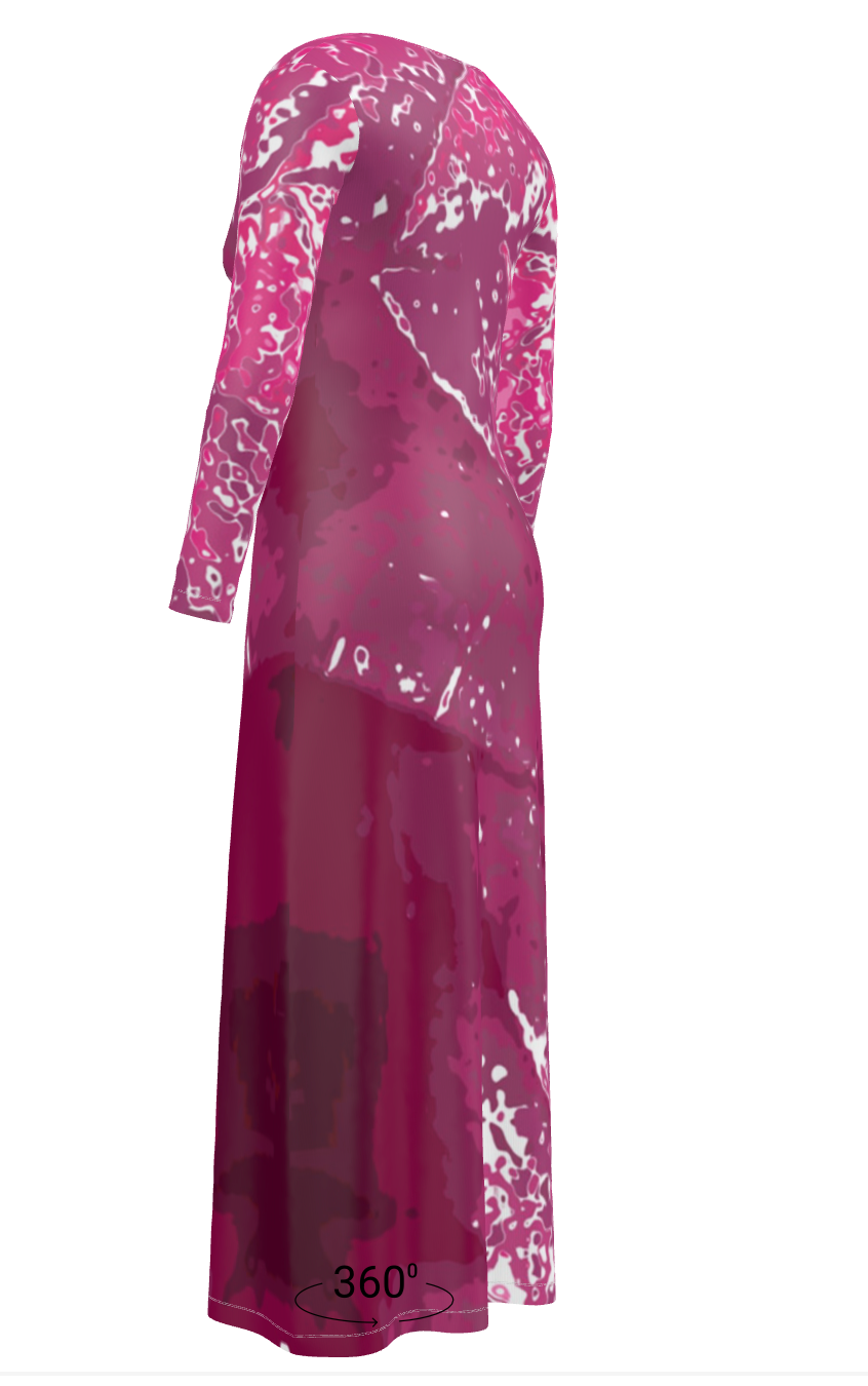 Pink Leaf Ladies Cardigan SHORT/LONG