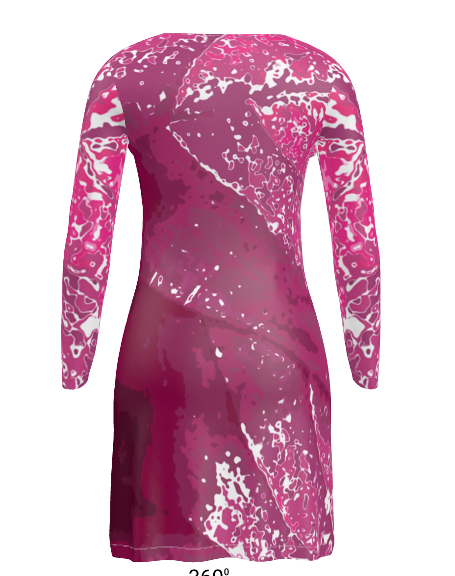 Pink Leaf Ladies Cardigan SHORT/LONG