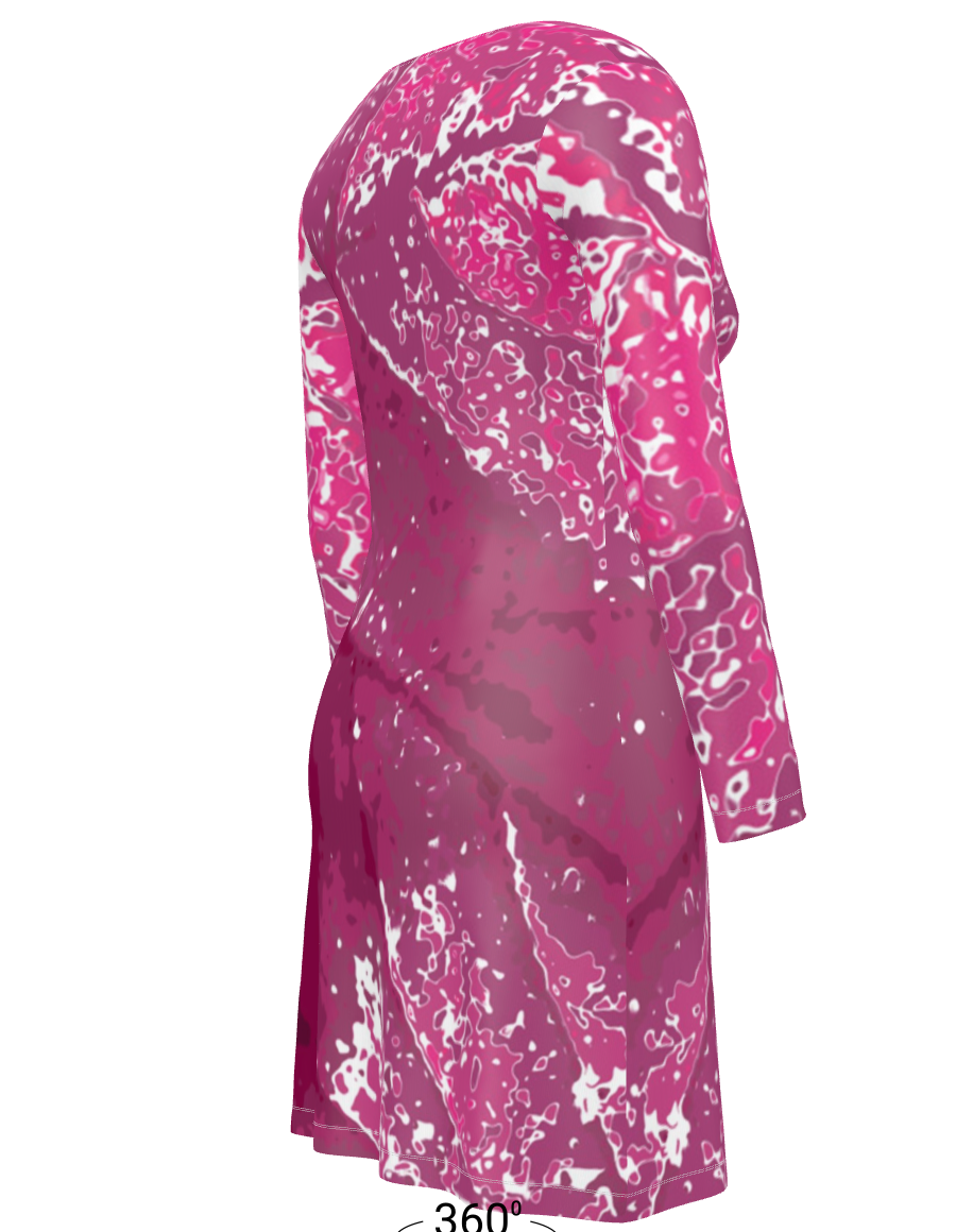 Pink Leaf Ladies Cardigan SHORT/LONG