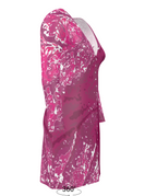 Pink Leaf Ladies Cardigan SHORT/LONG