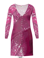 Pink Leaf Ladies Cardigan SHORT/LONG