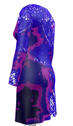 Electric Blue Leaf Ladies Cardigan