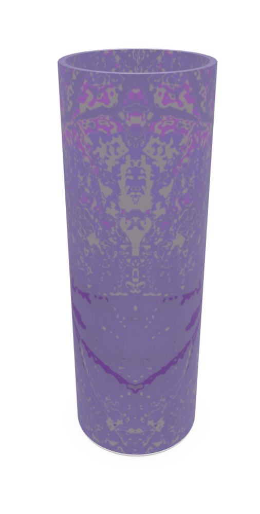 Purple Leaf Glass Vase