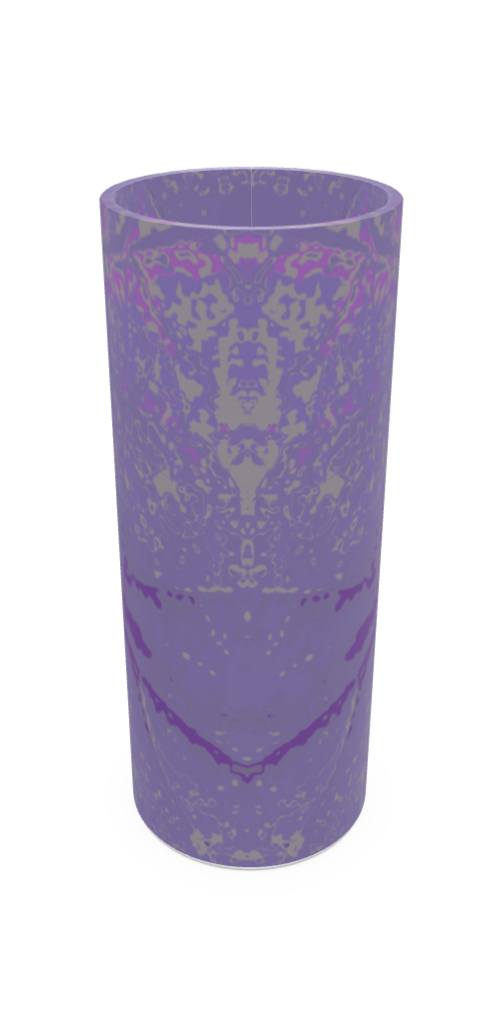 Purple Leaf Glass Vase
