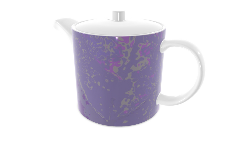 Purple Leaf Bone China Teapot