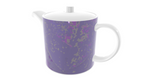Purple Leaf Bone China Teapot