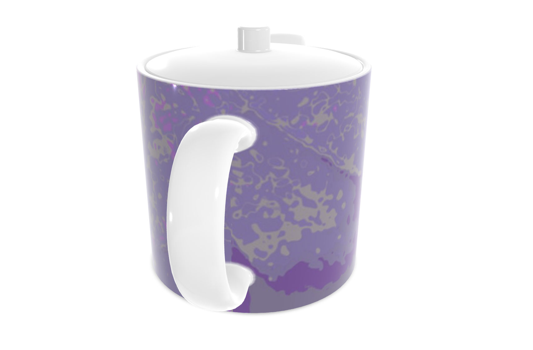 Purple Leaf Bone China Teapot