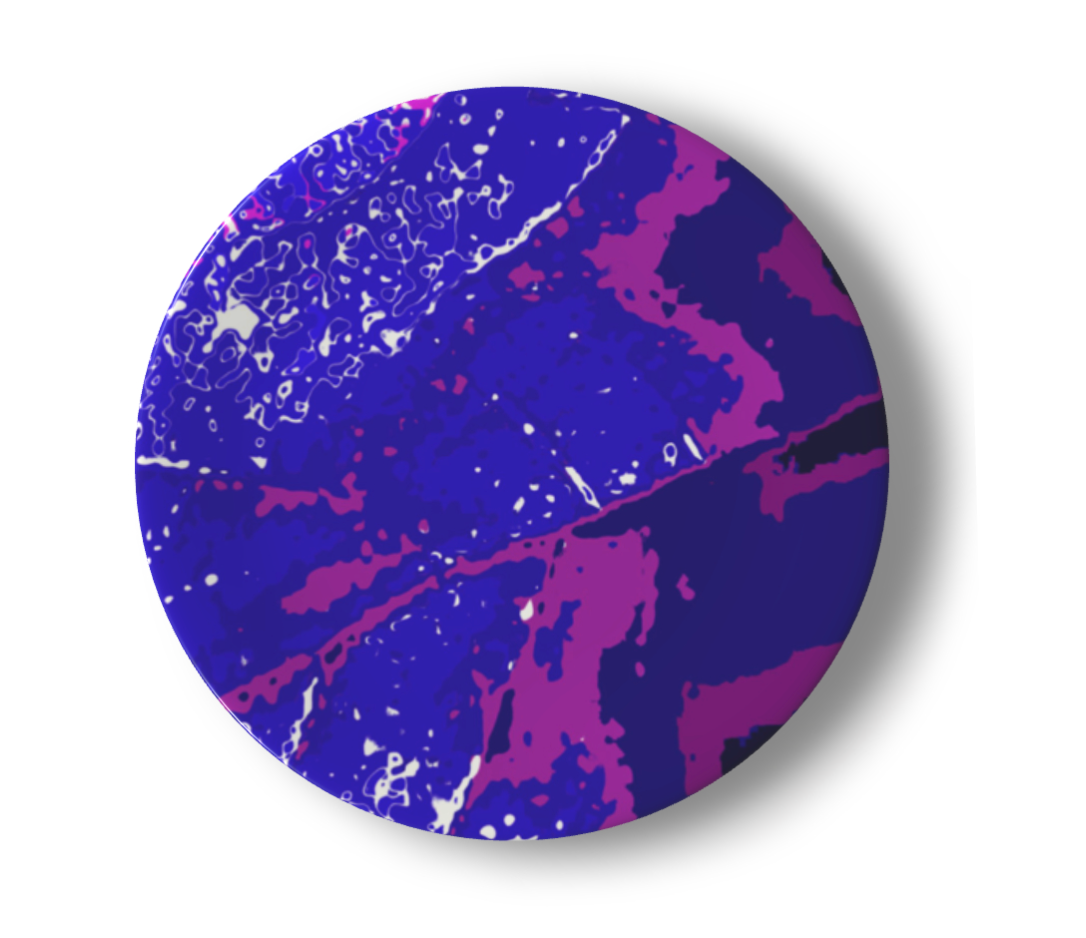 Electric Blue Leaf China Plates