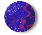 Electric Blue Leaf China Plates