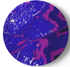 Electric Blue Leaf China Plates