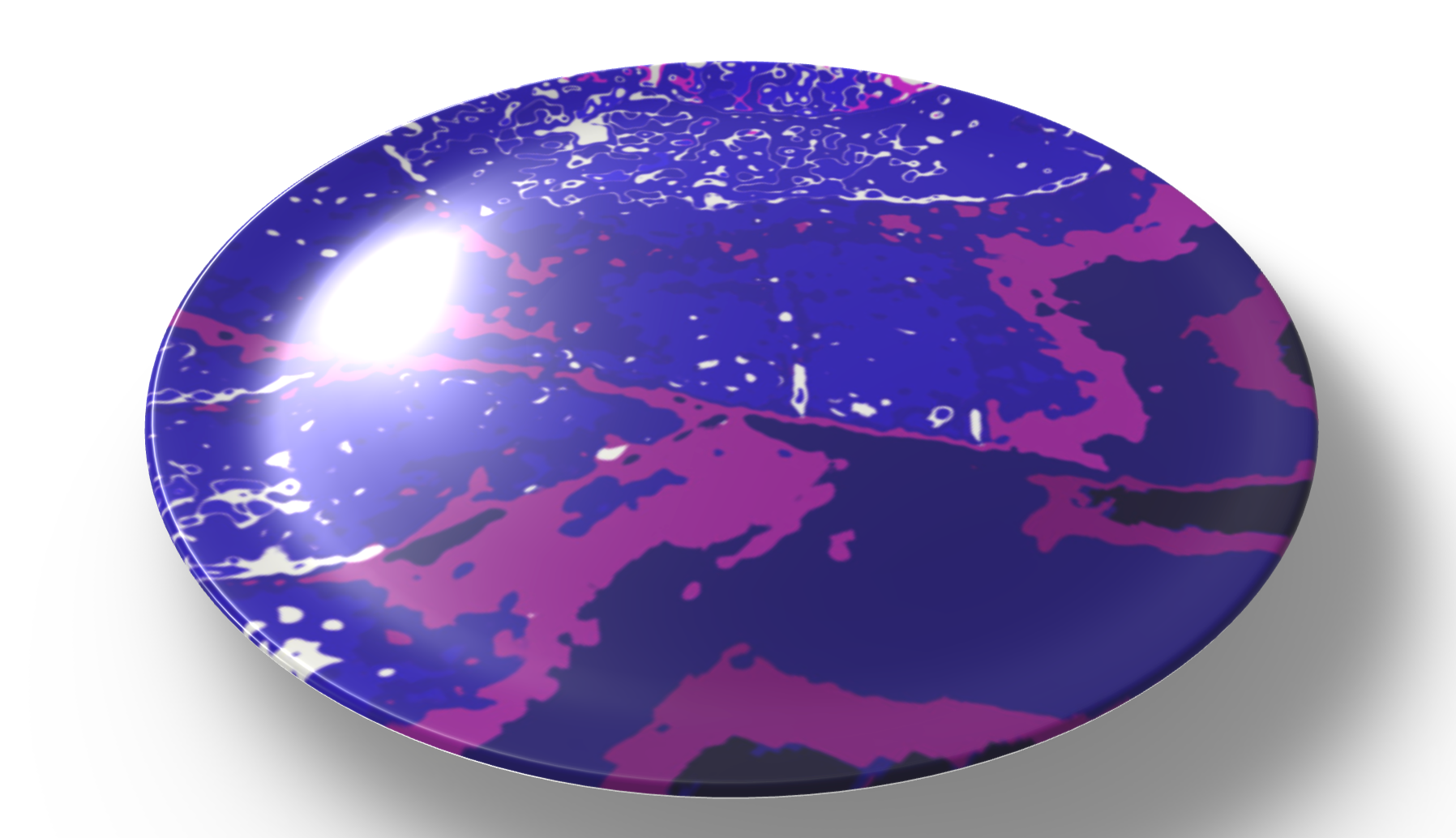Electric Blue Leaf China Plates