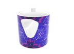 Electric Blue Leaf Bone China Teapot