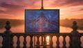 Midnight Sun Matte Canvas (Framed)