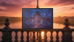 Midnight Sun Matte Canvas (Framed)