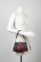 Bliss Blossom Flat Frame Bag Hanging from Mannequin Arm Short Strap Studio Mockup