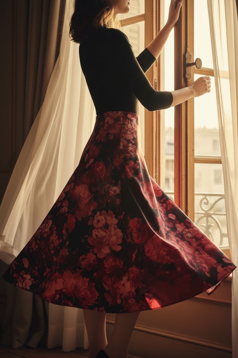 Bliss Blossom Midi Skirt – Transom Window Bright