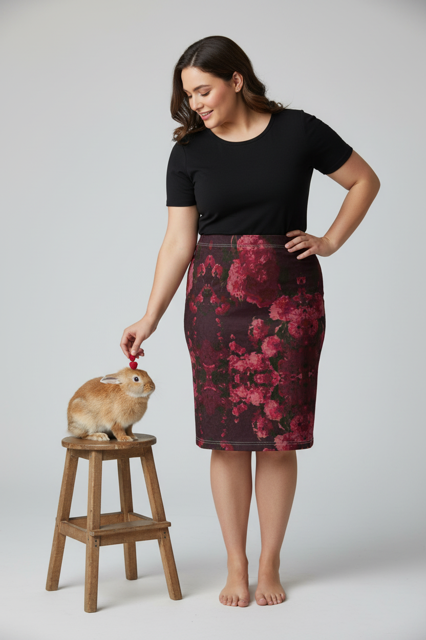 Bliss Blossom Pencil Skirt