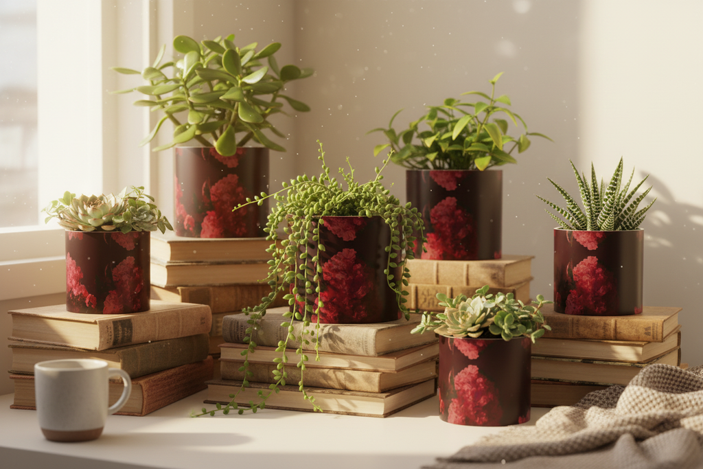 Bliss Blossom Plant Pots with Books
