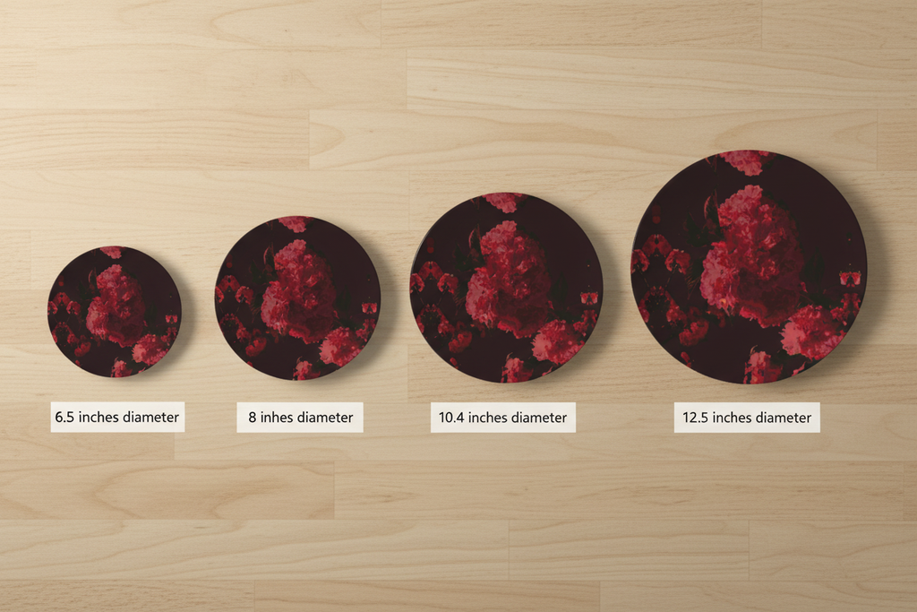 Bliss Blossom Plates – Proportional Sizes