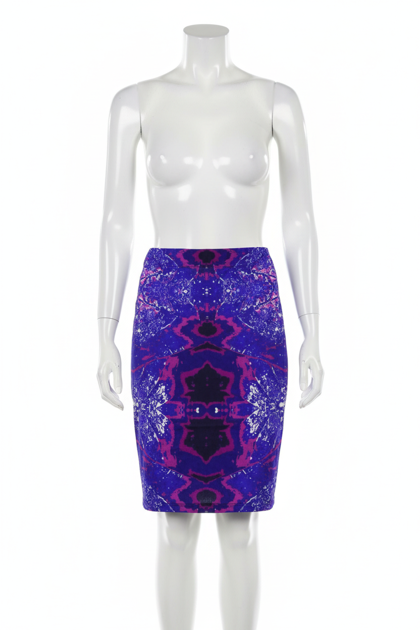 Blue Leaf Pencil Skirt Mannequin Mockup