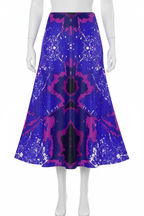 Blue Leaf Symmetry Midi Skirt – Mannequin