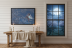 Blue Moon Canvas – Farmhouse Realistic Moonlit Orchard Retry