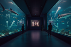 Dusk Canvas - Aquarium at Dusk
