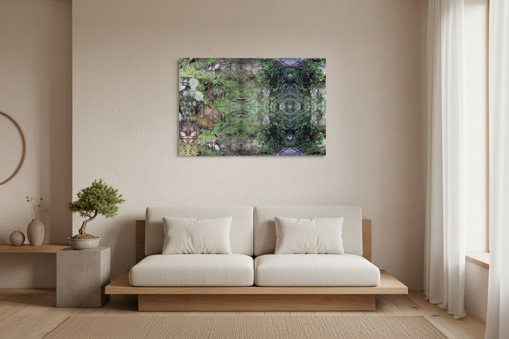 Earth Goddess Metal Print in Japandi Home