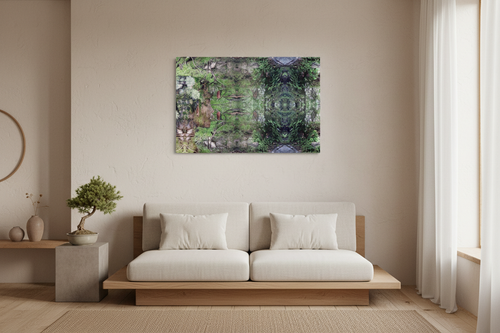 Earth Goddess Metal Print in Japandi Home