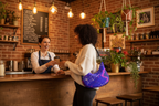 Electric Blue Curve Hobo Bag – Coffee Shop Compliment