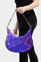 Electric Blue Curve Hobo Bag – Studio Model
