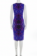 Electric Blue Leaf Bodycon Dress