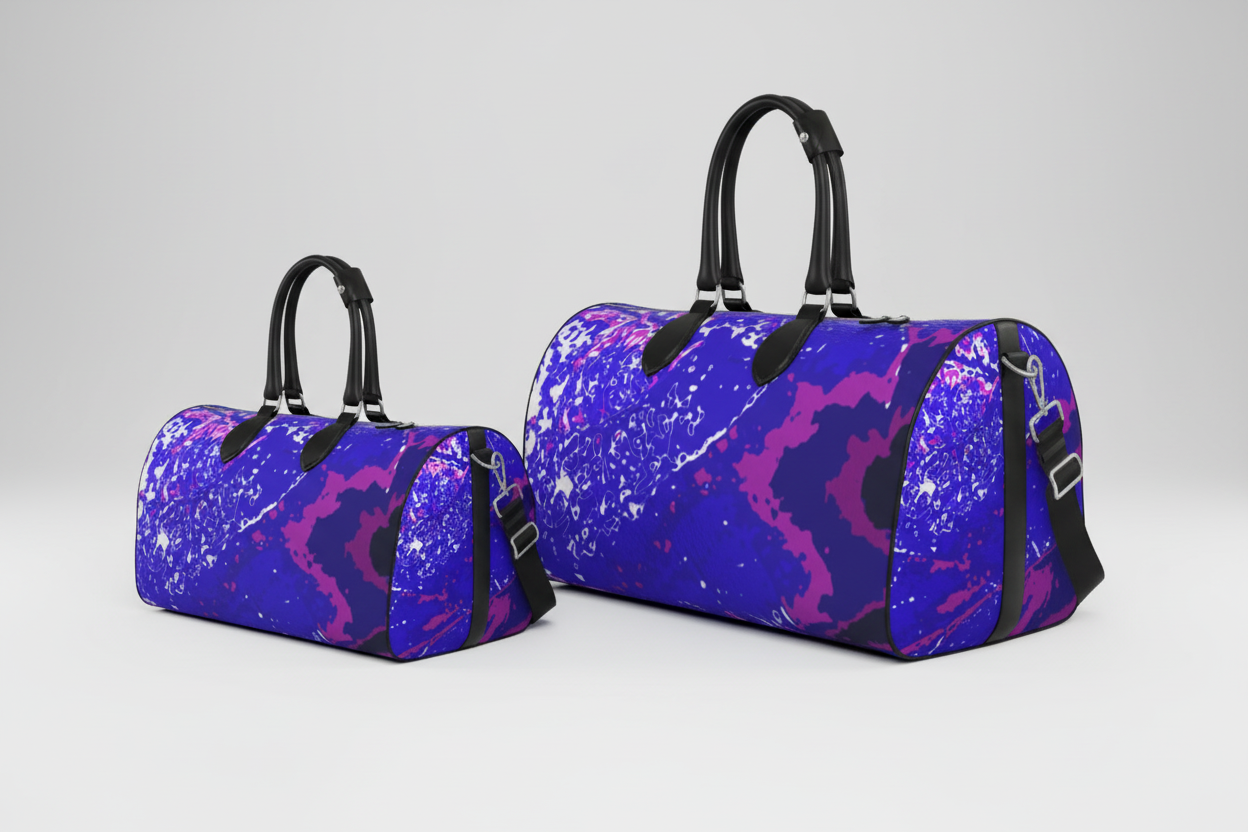 Electric Blue Leaf Duffle – Both Sizes Studio