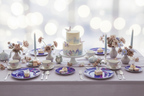 Electric Blue Leaf Plates – Muted Wonderland Table