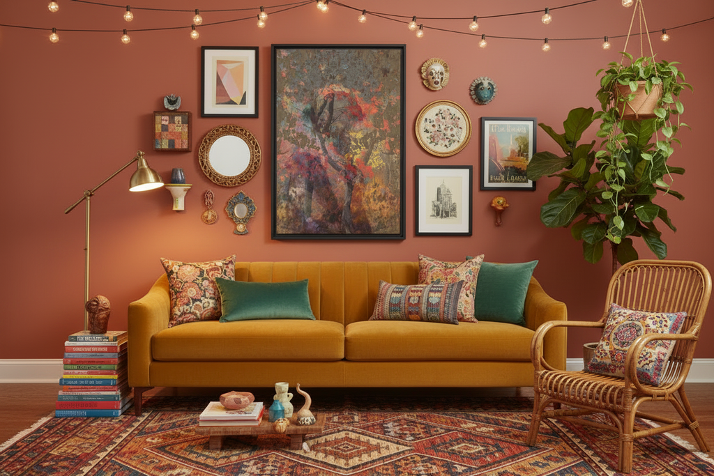 Forest Bathing Canvas - Eclectic Warm Fun Setting v2