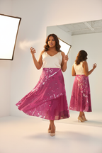 Fuchsia Leaf Midi Skirt – Studio Perfume