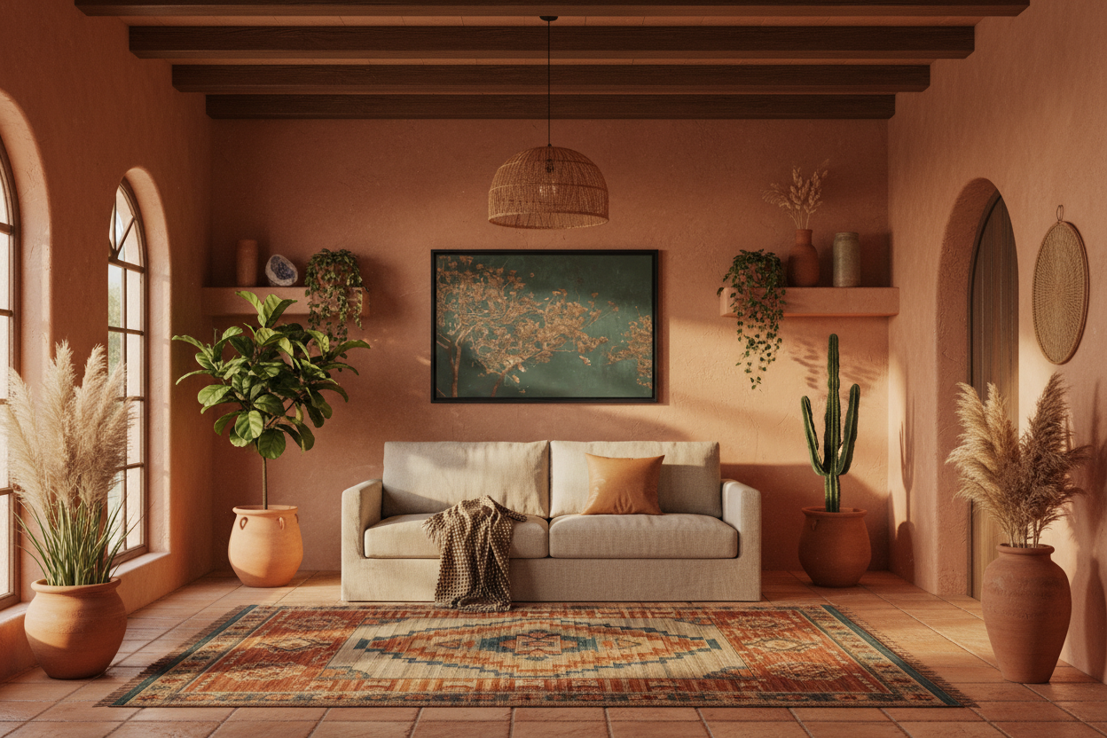 Golden Magnolia Canvas - Desert Botanical Apartment