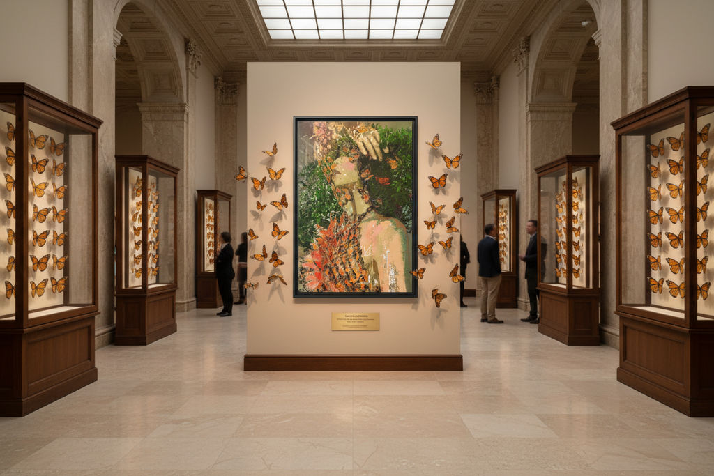 Green Goddess Canvas - Carnegie Museum Butterfly Display